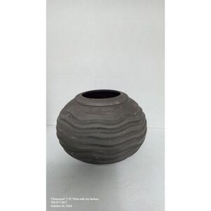 Redwick Studio Pottery Vase Round Sculptural Textured Earth Tone‎ Home Decor